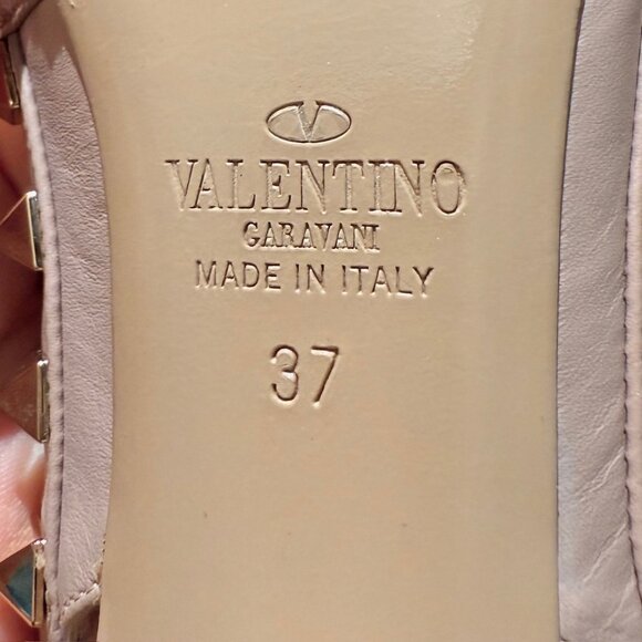 Valentino Poudre Leather Rockstud Caged Pumps - Picture 8 of 10